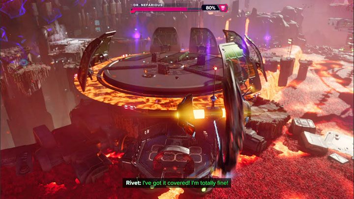 Pierwszą fazę starcia z Dr - Ratchet & Clank Rift Apart: Spotkanie z Ratchetem w Gastropubie - solucja - Ratchet & Clank Rift Apart - poradnik do gry