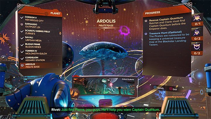 Wejdźcie w interakcję ze statkiem kosmicznym Rivet - Ratchet & Clank Rift Apart: Spotkanie z Ratchetem w Gastropubie - solucja - Ratchet & Clank Rift Apart - poradnik do gry