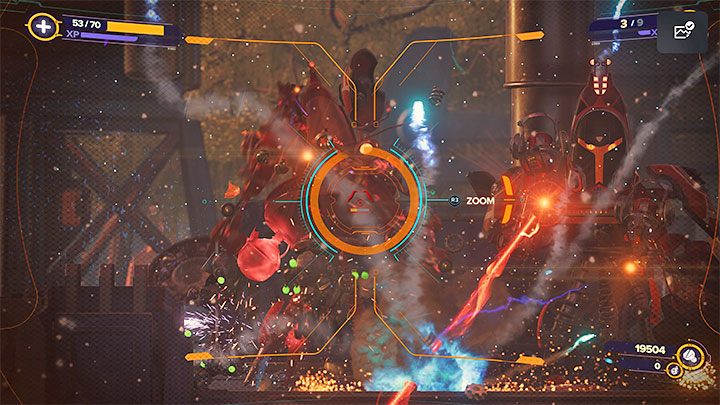 Wyruszcie w stronę sąsiednich platform, na których musicie przystąpić do eliminowania maszyn Nefariousa - Ratchet & Clank Rift Apart: Ochrona Mortów i uwolnienie Troponogi - solucja - Ratchet & Clank Rift Apart - poradnik do gry