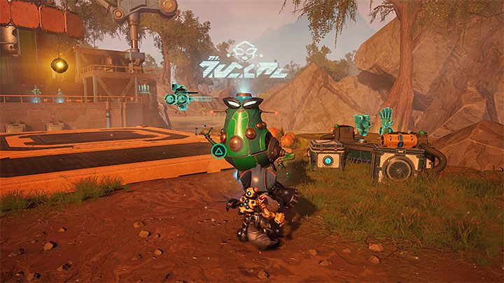 Zmagania rozpoczynacie w miejscu, w którym zaliczyliście 3 zagadki logiczne ze sterowania Kit - Ratchet & Clank Rift Apart: Zniszczenie statków Nefariousa - solucja - Ratchet & Clank Rift Apart - poradnik do gry