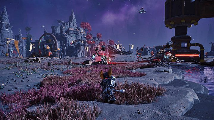 Wasze nowe zadanie to uaktywnienie kilku wieży wydobywczych (Excavation Towers) - Ratchet & Clank Rift Apart: Dotarcie do archiwów i uruchomienie maszyn - solucja - Ratchet & Clank Rift Apart - poradnik do gry