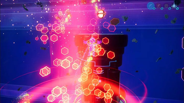 Ustawcie się teraz na płycie naciskowej z obrazka 1 żeby zmienić kierunek biegu projekcji - Ratchet & Clank Rift Apart: Dotarcie do anomalii w katakumbach - solucja - Ratchet & Clank Rift Apart - poradnik do gry