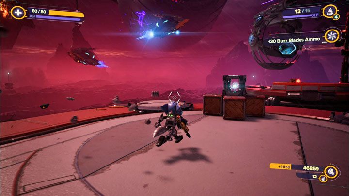 Obszar walk jest dość rozległy, tak więc możecie (i powinniście) dużo się przemieszczać - Ratchet & Clank Rift Apart: Podążanie za celą - solucja - Ratchet & Clank Rift Apart - poradnik do gry