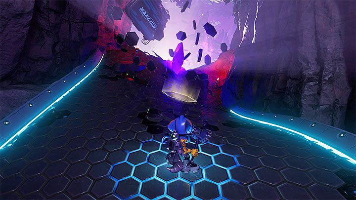 Uderzcie w blizon żeby dotrzeć do wumiaru po katakliźmie - Ratchet & Clank Rift Apart: Spotkanie z inżynierem, poszukiwania botów - solucja - Ratchet & Clank Rift Apart - poradnik do gry