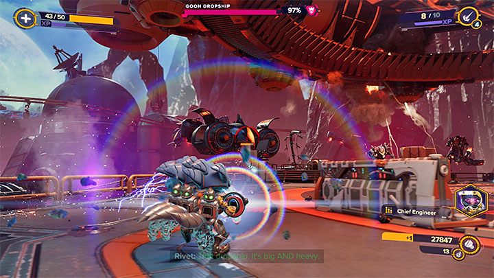 W lokacji, w której pozyskaliście kwarc fazowy rozpoczną się kolejne walki - Ratchet & Clank Rift Apart: Zdobycie kwarca fazowego i ucieczka - solucja - Ratchet & Clank Rift Apart - poradnik do gry