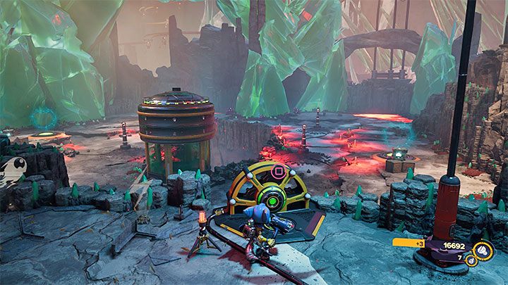 Plan zakłada ochranianie maszyny VAC-U-SUK, której szefowa kuchni Tulio zamierza użyć do wydobycia miodu i przygotowania potrawy - Ratchet & Clank Rift Apart: Odnalezienie szefowej Tulio - solucja - Ratchet & Clank Rift Apart - poradnik do gry