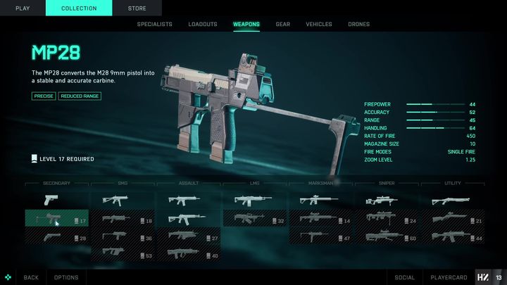 MP28 odblokujecie po awansie na 17 poziom - Battlefield 2042: Bronie dodatkowe - lista - Battlefield 2042 - poradnik do gry