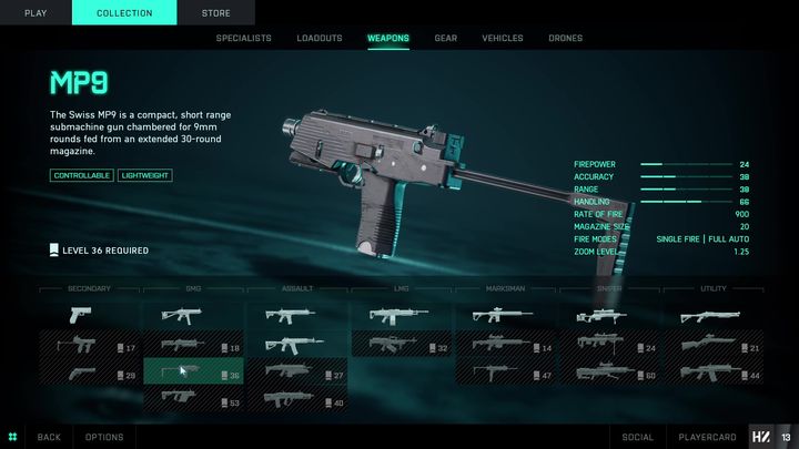 MP9 to broń, którą można odblokować na 36 poziomie - Battlefield 2042: SMG - lista - Battlefield 2042 - poradnik do gry