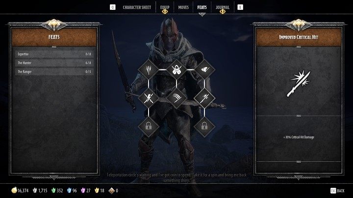 Po zdobyciu każdego kolejnego poziomu doświadczenia, postacie w grze D&D Dark Alliance otrzymują także jeden punk Feats, który można wydać, aby otrzymać dodatkowe pasywne bonusy - Dark Alliance: Rozwój postaci - levelowanie, atrybuty - Dark Alliance - poradnik do gry