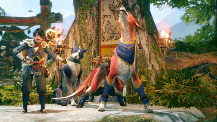 Plac Kompanów obszar wioski Kamura, na którym najmiecie nowych towarzyszy - Monster Hunter Rise: Kompani - Monster Hunter Rise - poradnik do gry