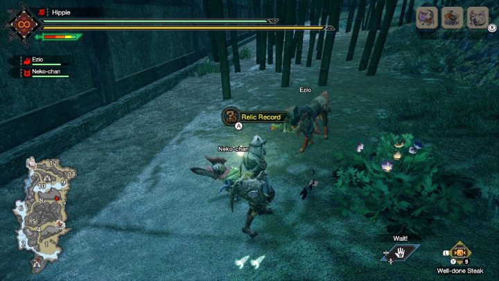 9 starą wiadomość odnajdziecie pod krzakami, niedaleko obszaru nr 7 - Monster Hunter Rise: Stare wiadomości - Ruiny Świątynne, znajdźki, mapa - Monster Hunter Rise - poradnik do gry