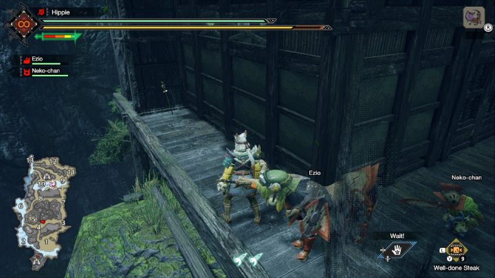 1 stara wiadomość o Furii zlokalizowana jest między obszarem 5 i 4 - Monster Hunter Rise: Stare wiadomości - Ruiny Świątynne, znajdźki, mapa - Monster Hunter Rise - poradnik do gry