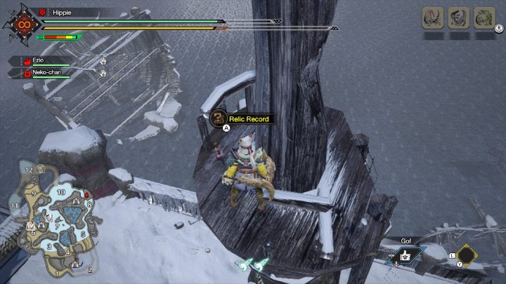 6 stara wiadomość znajduje się na opuszczonym statku, przy obszarze nr 8 - Monster Hunter Rise: Stare wiadomości - Wyspy Mroźne, znajdźki, mapa - Monster Hunter Rise - poradnik do gry