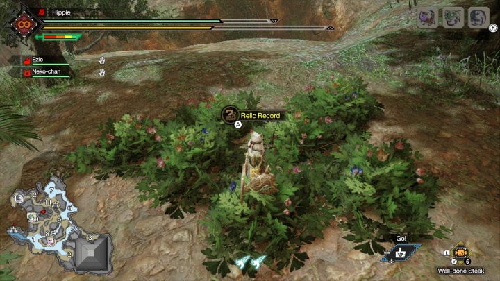 4 stara wiadomość znajduje się w krzakach pomiędzy obszarami 10 i 11 - Monster Hunter Rise: Stare wiadomości - Zatopiony Las, znajdźki, mapa - Monster Hunter Rise - poradnik do gry