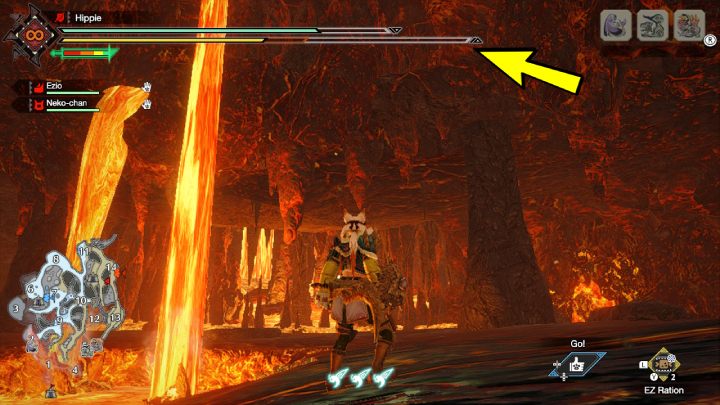 5 stara wiadomość znajduje się pod powierzchnią ziemi, w obszarze nr 14 - Monster Hunter Rise: Stare wiadomości - Jaskinie Lawy, znajdźki, mapa - Monster Hunter Rise - poradnik do gry