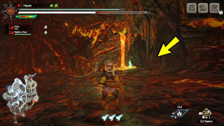 3 - Monster Hunter Rise: Stare wiadomości - Jaskinie Lawy, znajdźki, mapa - Monster Hunter Rise - poradnik do gry