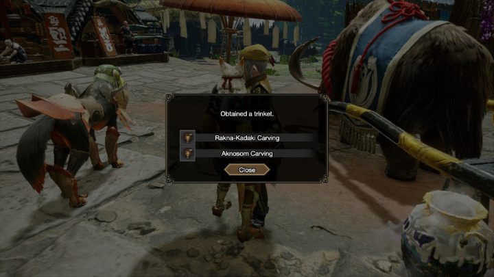 Po odnalezieniu wszystkich 10 wiadomości w Jaskiniach Lawy, wrócicie do wioski i porozmawiajcie z kupcem Kagero - Monster Hunter Rise: Stare wiadomości - Jaskinie Lawy, znajdźki, mapa - Monster Hunter Rise - poradnik do gry