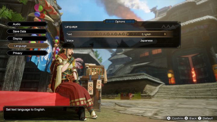 Język napisów oraz ścieżki dźwiękowej można dowolnie zmieniać z głównego menu ustawień - Monster Hunter Rise: Spolszczenie - czy jest? Wersje językowe - Monster Hunter Rise - poradnik do gry