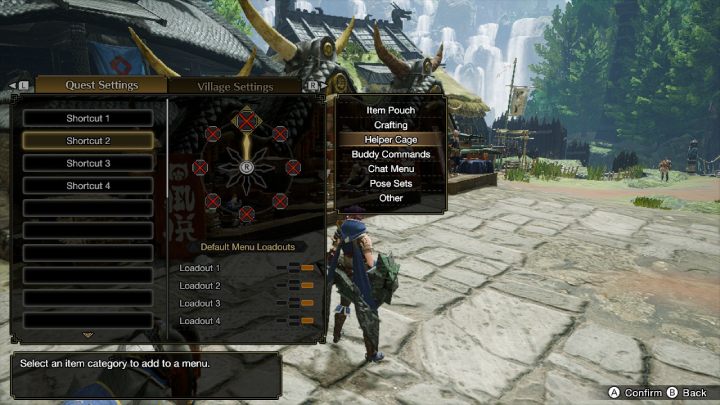 Każdy zestaw zawiera 8 skrótów, które dowolnie zmienicie i ustawicie według własnych potrzeb - Monster Hunter Rise: Porady na start - Monster Hunter Rise - poradnik do gry