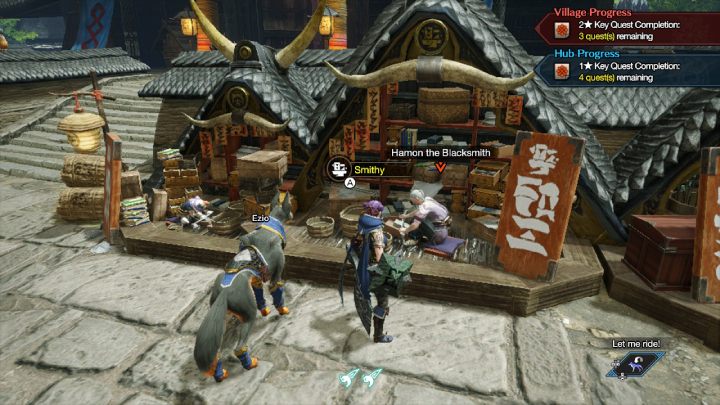 Pracownie kowali znajdują się na głównym placu wioski oraz w Centrum Zgromadzenia - Monster Hunter Rise: Porady na start - Monster Hunter Rise - poradnik do gry