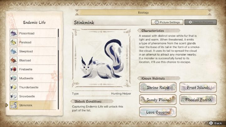 Trwałe wzmacniacze zwiększają statystyki łowcy do ukończenia polowania i powrotu do wioski - Monster Hunter Rise: Wszystkie zwierzęta - lista fauny - Monster Hunter Rise - poradnik do gry