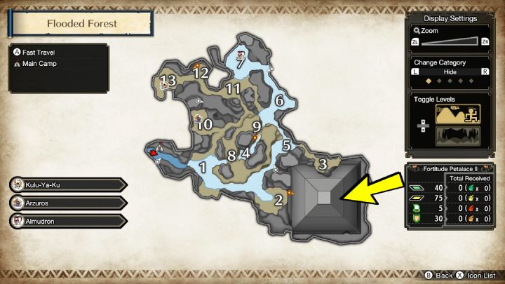 Kwazelkobra znajduje się w sekretnym pomieszczeniu na tyłach piramidy - Monster Hunter Rise: Kwazelkobra - jak znaleźć? - Monster Hunter Rise - poradnik do gry