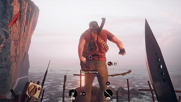 Gra wkrótce zasugeruje przetestowanie opcji skradania się - aktywuje się ją wciśnięciem Kółka - Deathloop: Prolog Colta, Najdłuższy dzień - solucja, opis przejścia - Deathloop - poradnik do gry