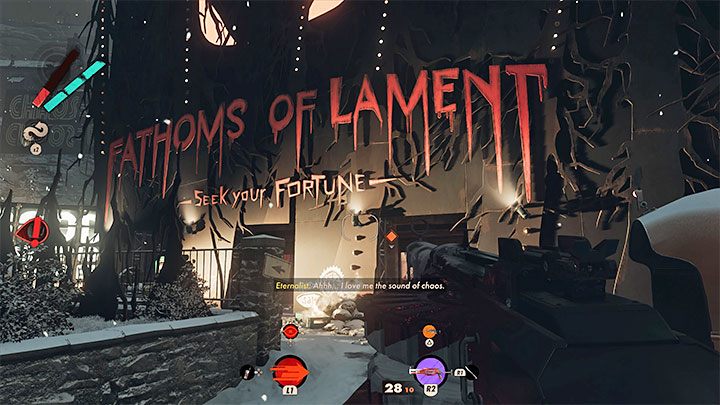 Przystąpienie do gry w Nagrodowy Postęp jest możliwe odwiedzając budynek Fathoms of Lament, który sąsiaduje z główną drogą prowadzącą przez dzielnicę - Deathloop: Supersprytne - solucja, opis przejścia - Deathloop - poradnik do gry