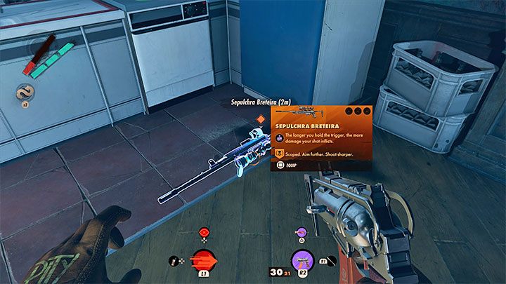 Karabin snajperski najwyższej jakości znajdziecie w tym samym pomieszczeniu, w którym przebywali wrogowie czekający na otwarcie pudełka przez Colta - Deathloop: Niespodziewana niespodzianka - solucja, opis przejścia - Deathloop - poradnik do gry