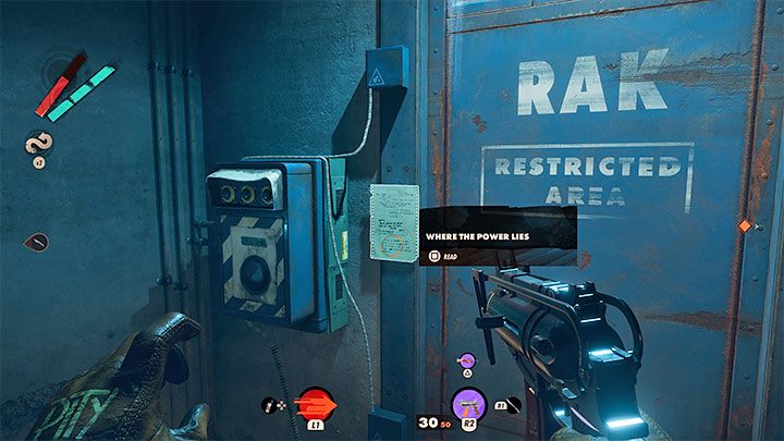 W pomieszczeniu znajdziecie panele kontrolne, a za żaluzjami duży obiekt w kształcie rakiety - Deathloop: Cisza radiowa - solucja, opis przejścia - Deathloop - poradnik do gry