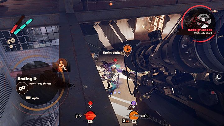 Warto zaznaczyć, że nie musicie śpieszyć się z wyeliminowaniem Harriet zanim zakończy przemówienie - Deathloop: Jak pokonać bossa Harriet Morse? - Deathloop - poradnik do gry