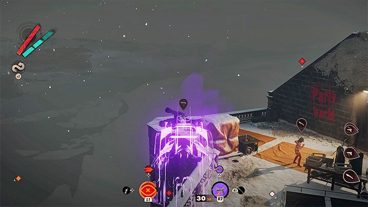 Wenjie powinna przebywać na jednym z dachów posiadłości Dorseya - Deathloop: Jak pokonać bossa Dr. Wenjie Evans? - Deathloop - poradnik do gry