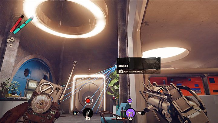 W unikaniu otwartych konfrontacji oraz alarmów może też pomagać hakowanie, zwłaszcza że pełny dostęp do funkcji hakofalówki uzyskacie już na samym początku gry i nie będziecie musieli dalej rozwijać tego gadżetu - Deathloop: Walka i skradanie się - Deathloop - poradnik do gry