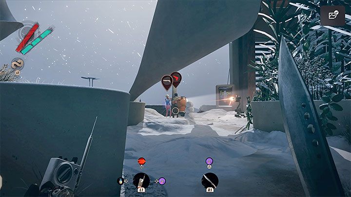 2) Wieżyczki - Są one domyślnie bardzo niebezpieczne, gdyż nawet krótki ostrzał po znalezieniu się w zasięgu wieżyczki może doprowadzić do Waszej śmierci - Deathloop: Hakowanie - Deathloop - poradnik do gry