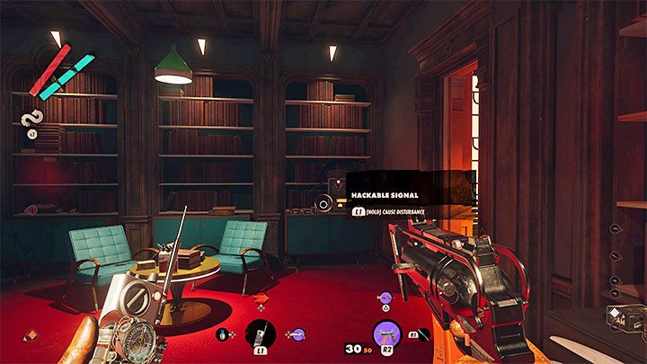 5) Urządzenia do odwracania uwagi wrogów - Mogą one pojawiać się w różnych odmianach, przy czym ich cechą wspólną jest to, że po zhakowaniu zaczną wydawać dźwięki i jest szansa, że podejdzie do nich któryś z okolicznych wrogów - Deathloop: Hakowanie - Deathloop - poradnik do gry