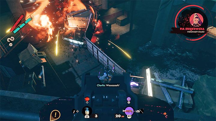 Jeśli nie macie nic przeciwko agresywnym rozwiązaniom, to możecie zaatakować Wizjonerów z wyższego balkoniku i przystąpić do bezpośrednich walk - Deathloop: Popołudniowe igraszki - solucja, opis przejścia - Deathloop - poradnik do gry