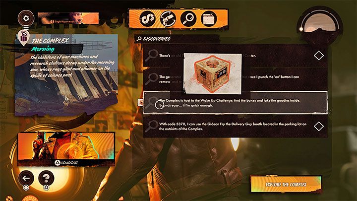 Wyzwanie przebudzenia (Wake Up Challenge) to nazwa dodatkowej aktywności, którą możecie zainteresować się w dzielnicy Kompleks (odwiedźcie ją w godzinach porannych) - Deathloop: Gdzie są pudła w Wyzwaniu przebudzenia (Wake Up Challenge)? - Deathloop - poradnik do gry