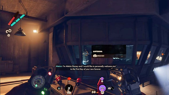 Musicie dostać się do górnego pomieszczenia kontrolnego w bunkrze - Deathloop: Gdzie są pudła w Wyzwaniu przebudzenia (Wake Up Challenge)? - Deathloop - poradnik do gry