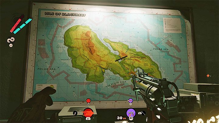 Wyspa Blackreef na pierwszy rzut oka wydaje się bardzo rozległą lokacją, ale niestety w grze nie ma opcji swobodnej eksploracji świata - Deathloop: Czy są mapy lokacji? - Deathloop - poradnik do gry