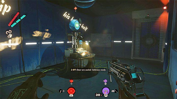 Pomieszczenie z maszyną 2-BIT pokazuje powyższy obrazek - Deathloop: Jak zdobyć trofeum Koniec gry? - Deathloop - poradnik do gry