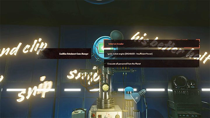 Wejdźcie w interakcją z maszyną 2-BIT i zaznaczcie opcję Wybranie Najeźdźcy (Select an Invader) - stała się ona dostępna dzięki użyciu terminalu w Skale Fristad - Deathloop: Jak zdobyć trofeum Koniec gry? - Deathloop - poradnik do gry