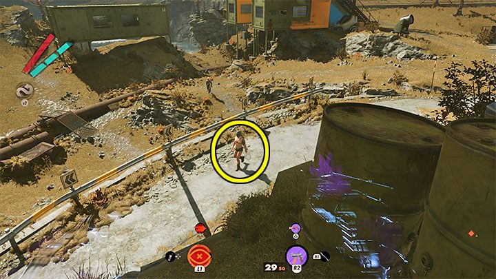 Półnaga osoba do zamordowania powinna patrolować obszar w pobliżu budynków laboratorium Egora - Deathloop: Jak zdobyć trofeum Nagi zgon? - Deathloop - poradnik do gry