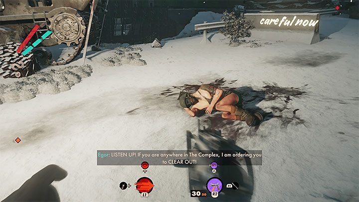 Po wyjściu z tuneli musicie wybrać prawe przejście i dotrzecie do leżącego na ziemi umierającego eternalisty - Deathloop: Jak zdobyć trofeum Nagi zgon? - Deathloop - poradnik do gry