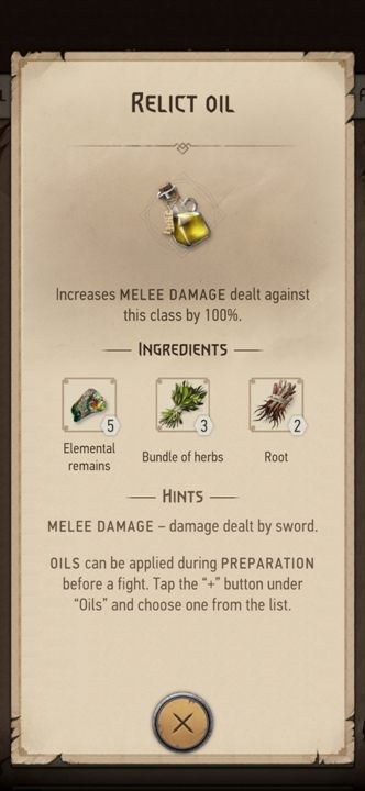 Z tego przygotujecie: Olej przeciwko reliktom (Relict Oil) - Wiedźmin Pogromca potworów: Surowce z potworów - Wiedźmin Pogromca potworów - poradnik do gry