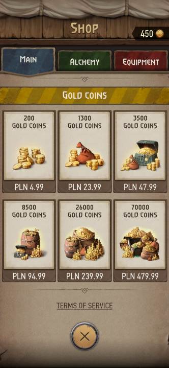 W grze można również zakupić zestawy monet, którymi będziecie dysponować - Wiedźmin Pogromca potworów: Zawartość - co można kupić? - Wiedźmin Pogromca potworów - poradnik do gry