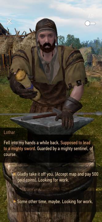 Kowal posiada zadanie, które możecie zacząć, gdy zapłacicie 500 złotych monet - Wiedźmin Pogromca potworów: Misje - Wiedźmin Pogromca potworów - poradnik do gry