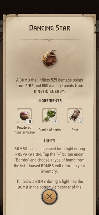 Działanie: zadaje 525 punktów obrażeń od ognia i 800 punktów obrażeń kinetycznych - Wiedźmin Pogromca potworów: Petardy - Wiedźmin Pogromca potworów - poradnik do gry