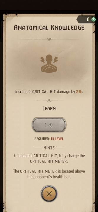 Działanie: zwiększa siłę ciosu krytycznego - Wiedźmin Pogromca potworów: Umiejętności - walka - Wiedźmin Pogromca potworów - poradnik do gry