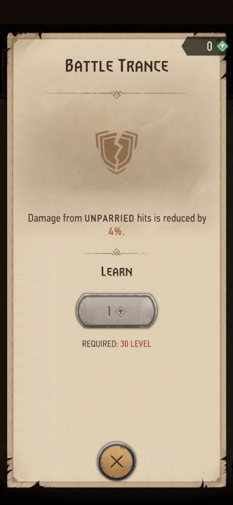 Działanie: zmniejsza siłę obrażeń, których nie udało się sparować - Wiedźmin Pogromca potworów: Umiejętności - walka - Wiedźmin Pogromca potworów - poradnik do gry