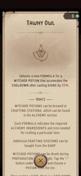 Działanie: umożliwia wytwarzanie eliksiru Puszczyk - Wiedźmin Pogromca potworów: Umiejętności - alchemia - Wiedźmin Pogromca potworów - poradnik do gry